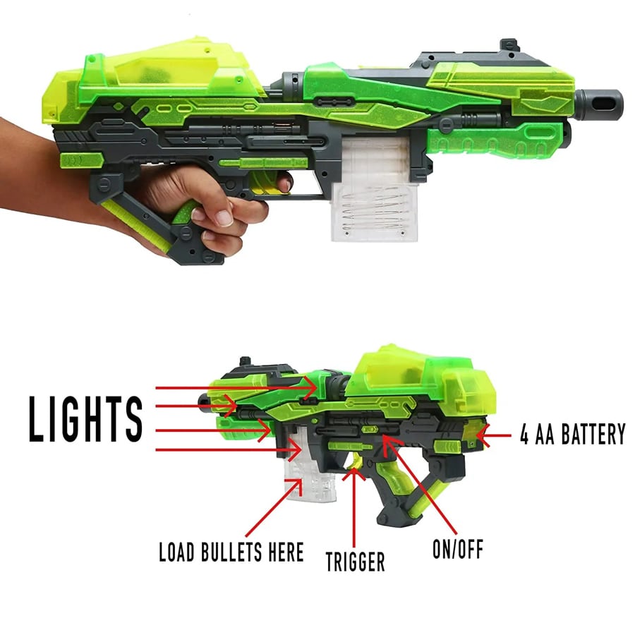 تفنگ باطری خور تیر فومی کد FJ553 