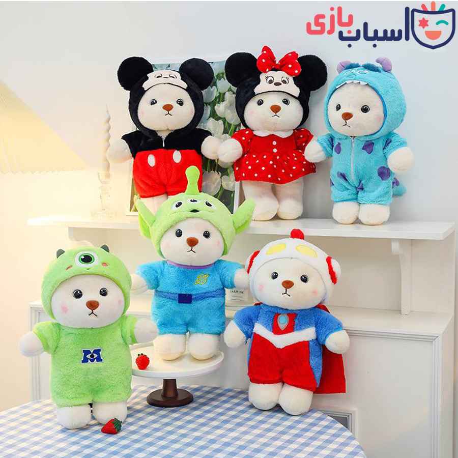 خرس لباس شخصیتی ایستاده 4 مدل 30 سانت
