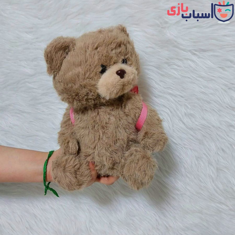 عروسک پولیشی خرس کوله دار اورجینال