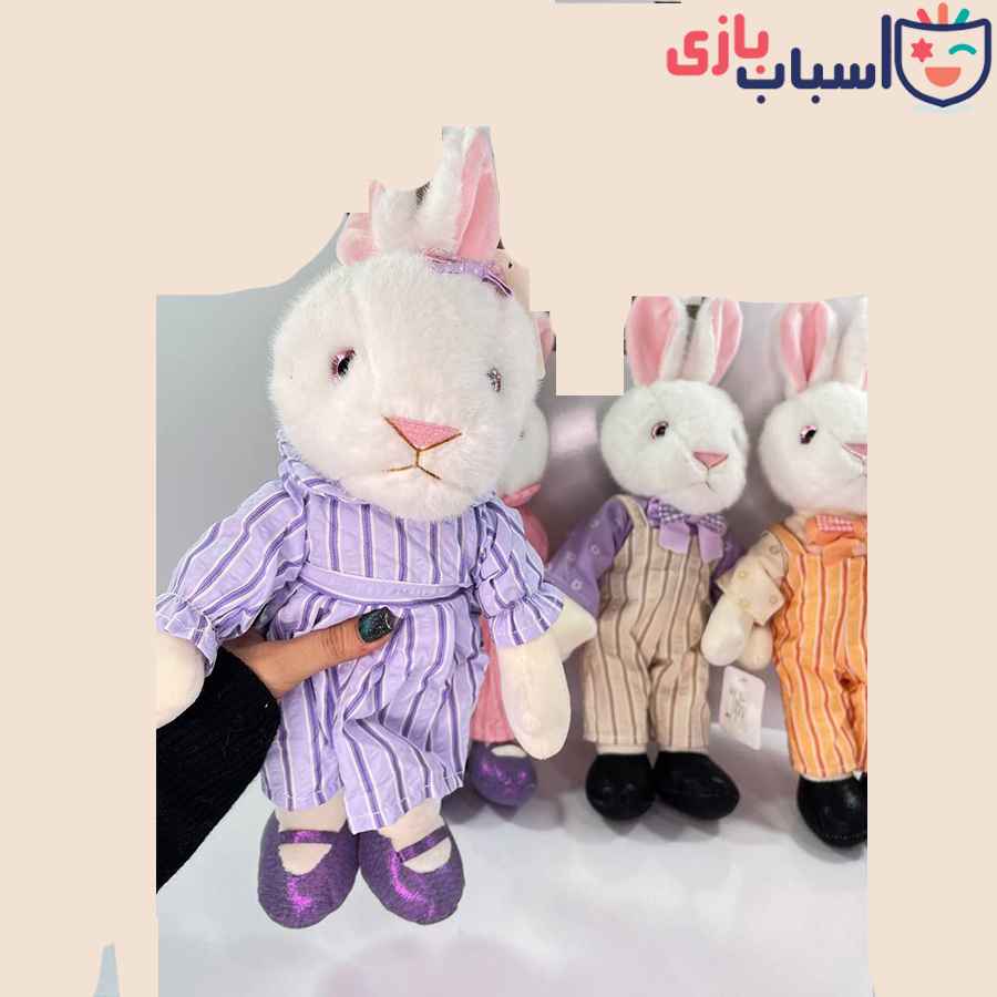 عروسک خرگوش اورجینال دختر و پسر ایستاده