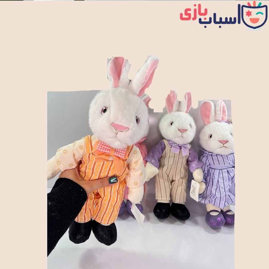 عروسک خرگوش اورجینال دختر و پسر ایستاده