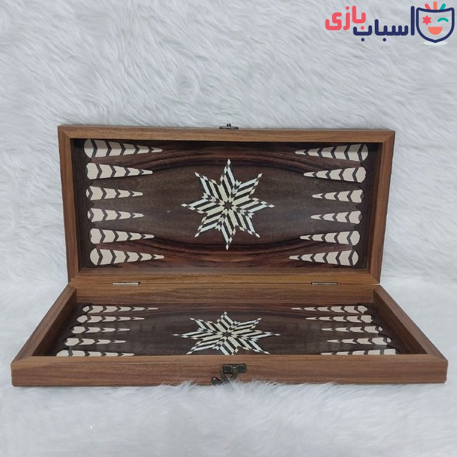 تخته نرد MDF ساده طرح گردویی