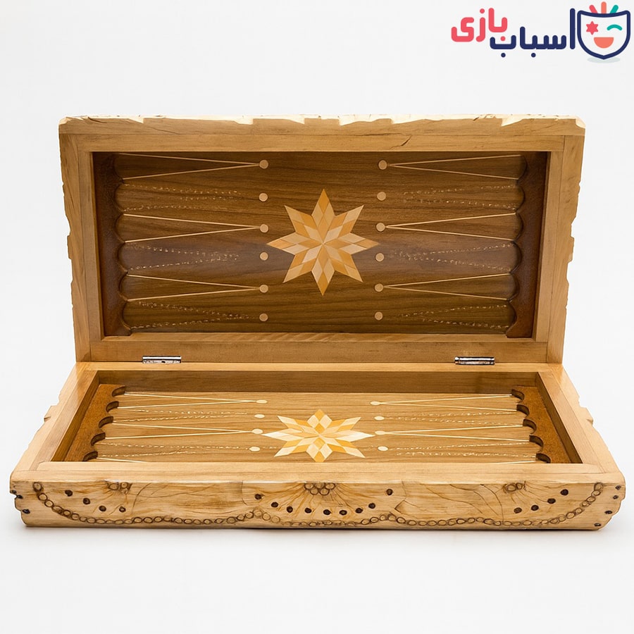 تخته نرد چوب گردو دور برجسته عرض 50 سانت