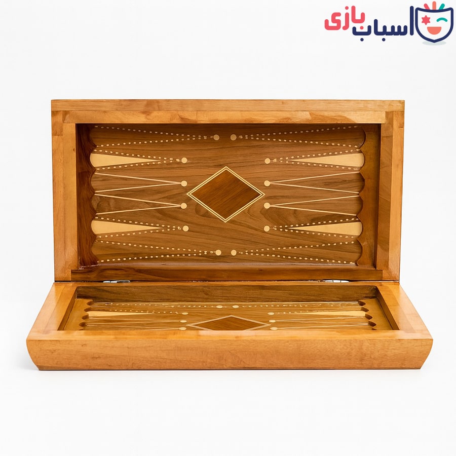 تخته نرد چوب گردو لبه کتابی ساده عرض 50 سانت