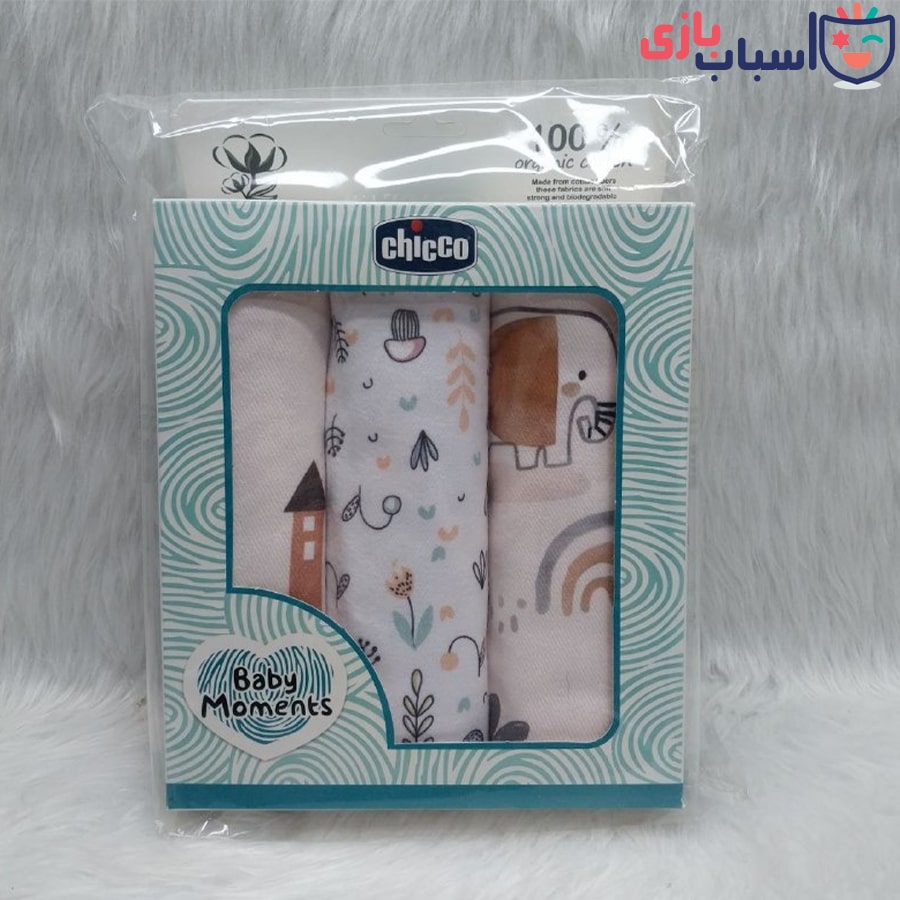 دستمال خشک کن نوزاد بسته 3 عددی چیکو chicco