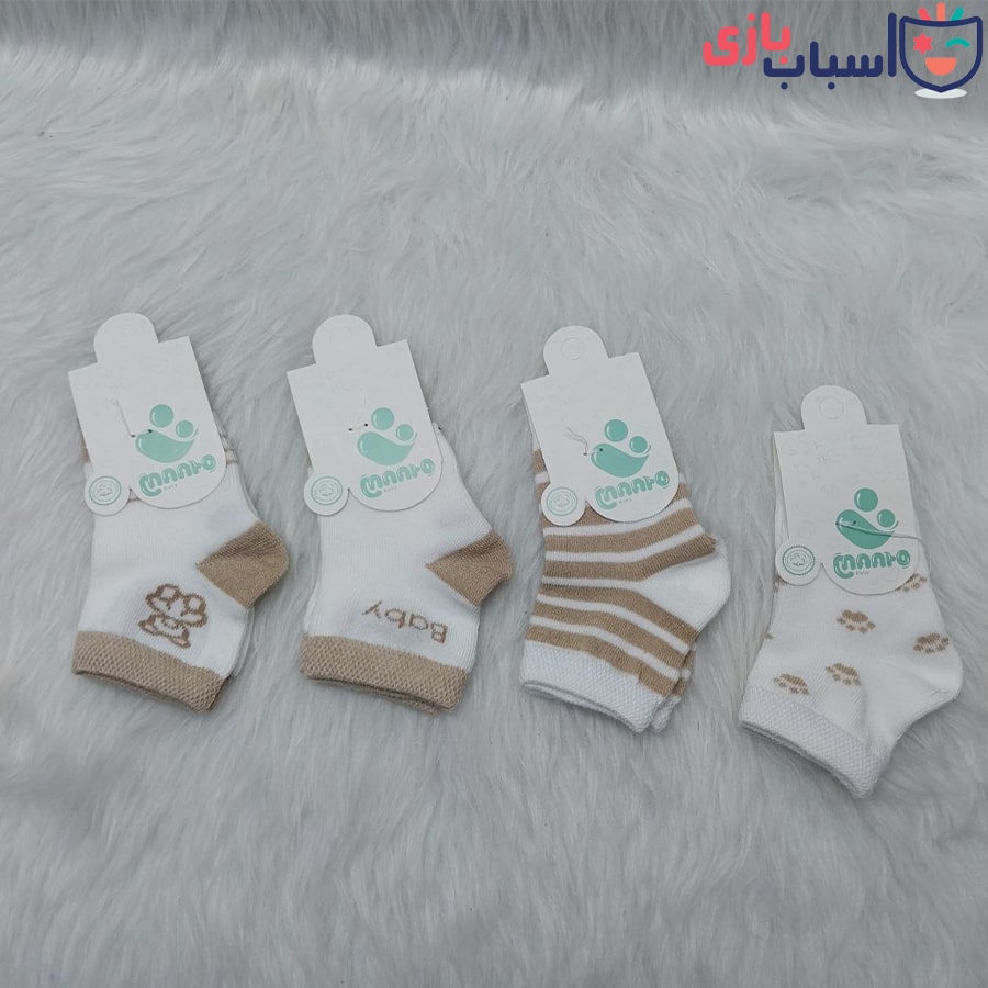 جوراب نوزادی ساقدار طرح دار