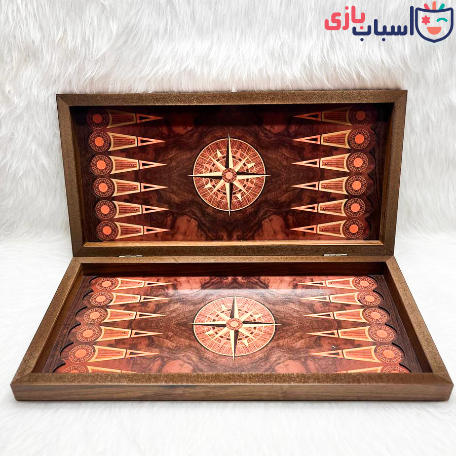 تخته نرد MDF ساده طرح قطب نما