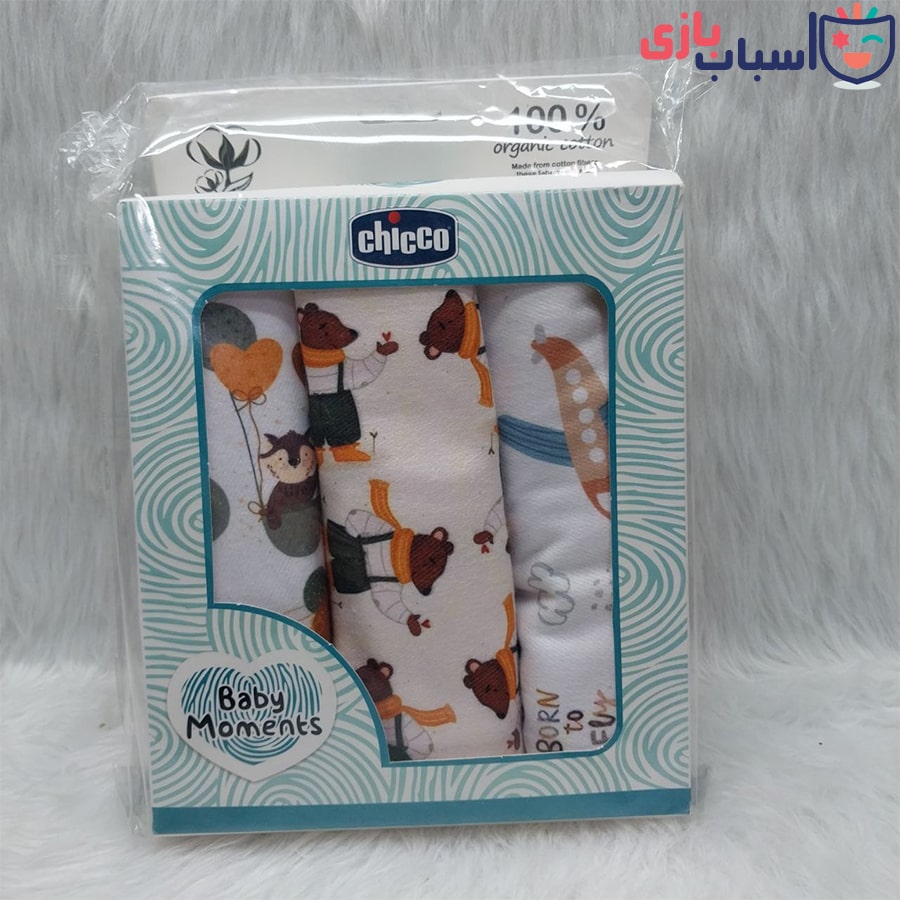 دستمال خشک کن نوزاد بسته 3 عددی چیکو chicco
