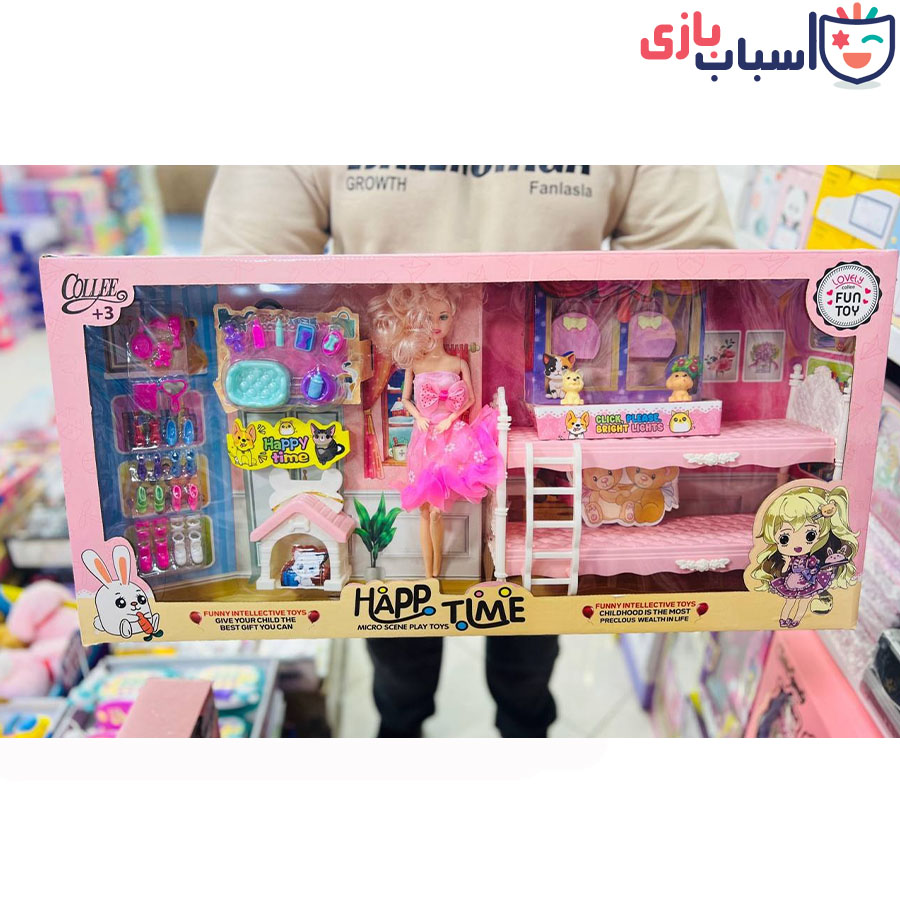 عروسک باربی با تخت و لوازم 8181