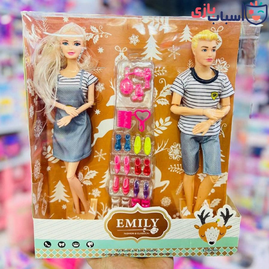 عروسک باربی زن و مرد با لوازم 3095