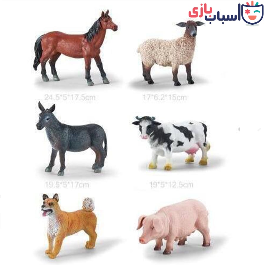 فیگور حیوانات بسته 6عددی 8036