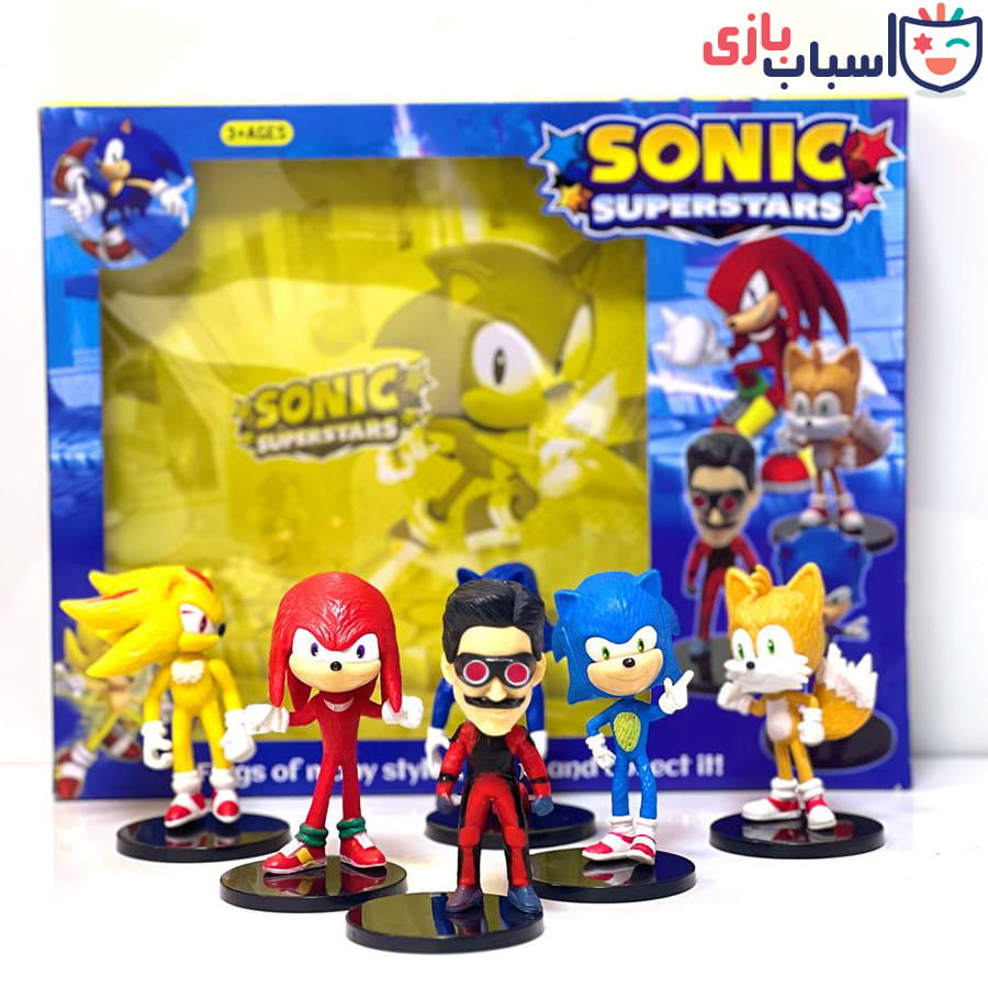 فیگور سونیک پایه دار تک جعبه 6عددی 5088